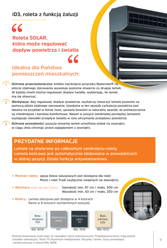 Rolety zewnętrzne Bubbendorf